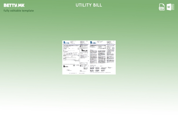 Модерен стил страници за сметки за комунални услуги USA So Cal Gas, шаблон за  1